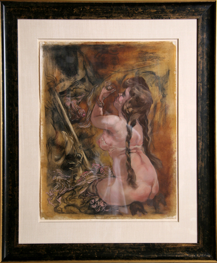 George GROSZ - Painting - Aroused