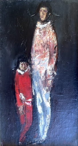 Corneliu BABA - Pintura - Harlequin with child