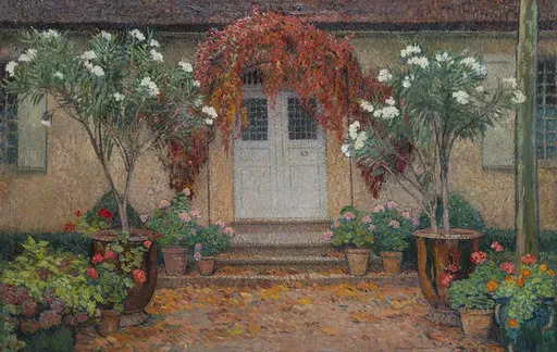 Henri MARTIN - Painting - Automne, entrée principale de Marquayrol