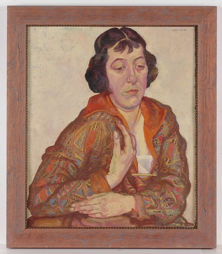 Josef LACINA - Pintura - "Female Portrait", 1920s, Oil Painting