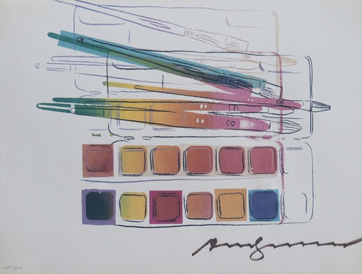 Andy WARHOL - Estampe-Multiple - Watercolor Paint Kit with Brushes
