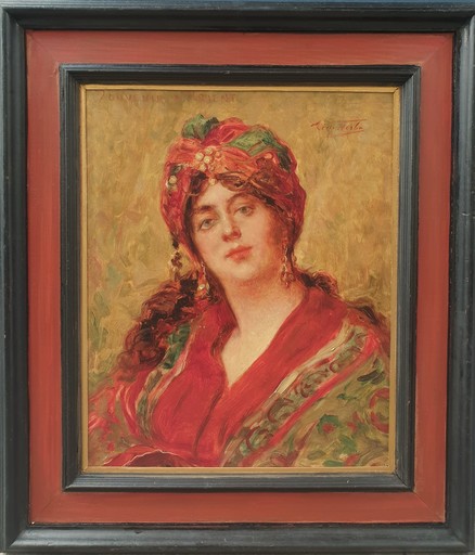 Léon HERBO - Painting - La vestale des Arts
