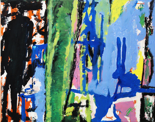Joël EQUAGOO - Pittura - Work no. 70    :   „The blue rabbit“ 
