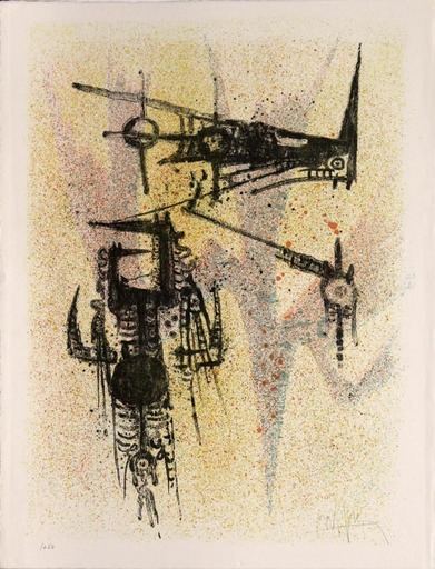 Wifredo LAM - Stampa-Multiplo - Untitled (from the Flight)