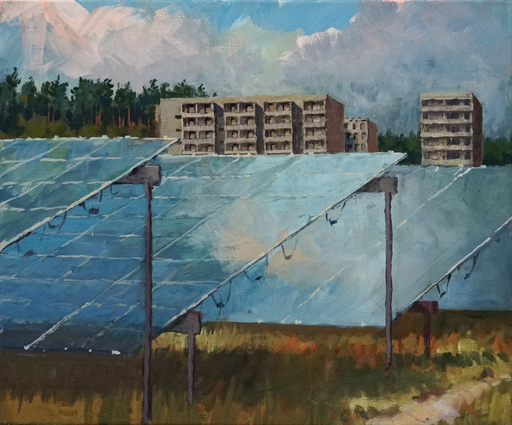 Frank SUPLIE - Painting - Groß Dölln/ehemalige Russenstadt, Solarfeld