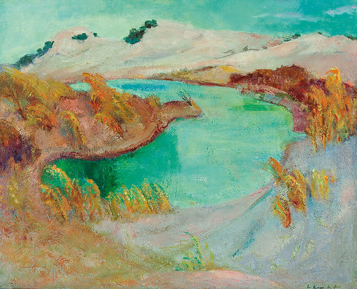 Willy EISENSCHITZ - Painting - Kleiner Teich in den Dünen