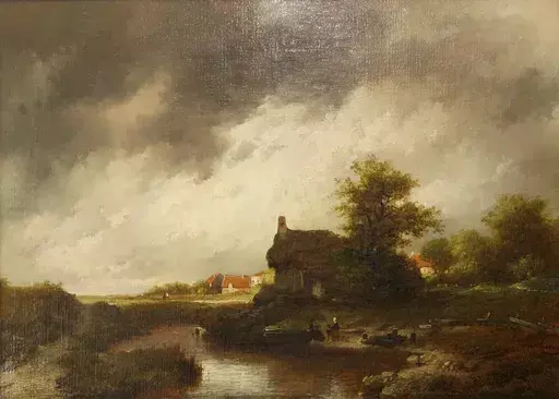 Remigius Adrianus VAN HAANEN - Painting - holländische Landschaft