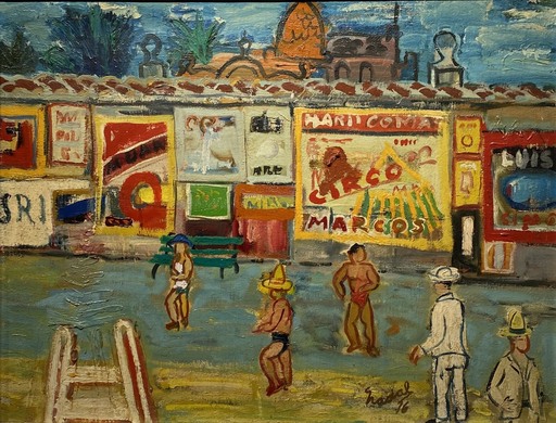 Carlos NADAL - Painting - EL CIRCO 