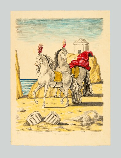 乔治•德•基里科 - 版画 - I cavalli di Achille