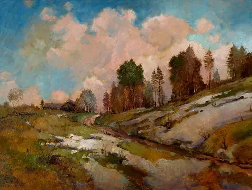 Walter GÖRGNER - Peinture - Winterende bei Worpswede