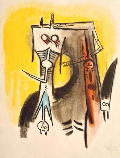 Wifredo LAM - Stampa-Multiplo - Ils ont le cou des échassiers 