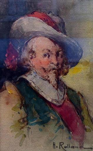 Henri ROLLAND - Disegno Acquarello - Portrait