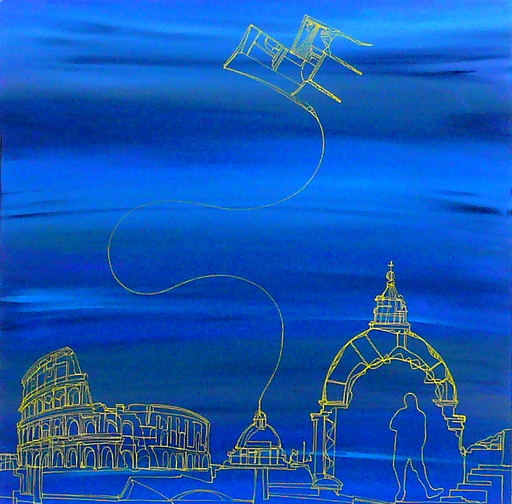 Giovanni TRIMANI - Painting - CHAIR IN THE AIR #09