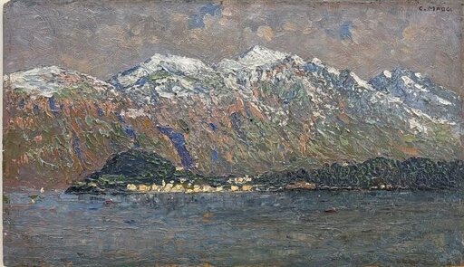 Cesare MAGGI - Gemälde - Bellagio, lake Como