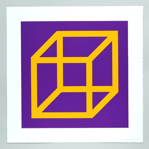 Sol LEWITT - Print-Multiple - Open Cube in Color on Color Plate 09