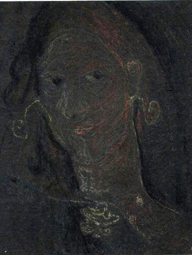 Adolfs ZARDINS - Pintura - Antique popsie portrait