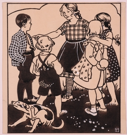 Marianne FRIMBERGER - Zeichnung Aquarell - "Children Book Illustration", ca.1920