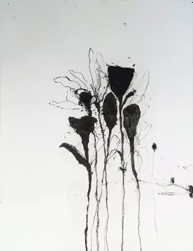 Robert BARIBEAU - 水彩作品 - In the weeds ink bloom #5