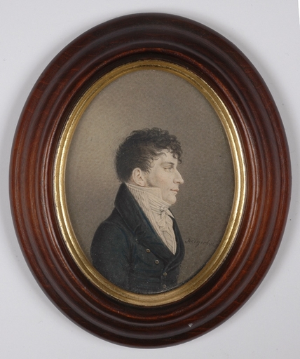 Alois KEIGERLIN - Miniature - "Portrait of a Swiss Gentleman", Miniature