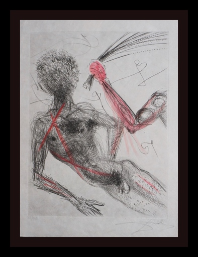 Salvador DALI - Print-Multiple - La Venus aux Fourrures Woman with Whip