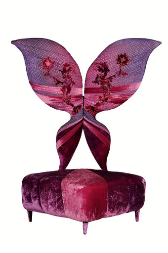 Carla TOLOMEO - Skulptur Volumen - Butterfly and roses