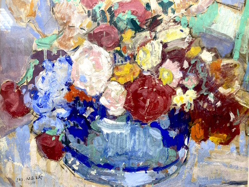 Joseph ALBERT - Gemälde - Nature morte au bouquet de fleurs