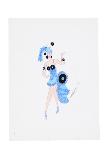 ERTÉ - Zeichnung Aquarell - The Dancers girls,