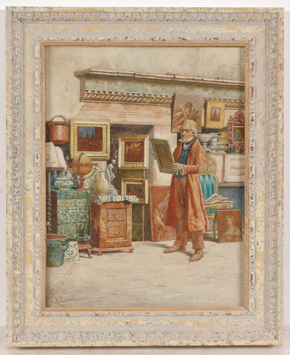 Antonio CANELLA - Zeichnung Aquarell - "Antique dealer", watercolor, ca. 1900