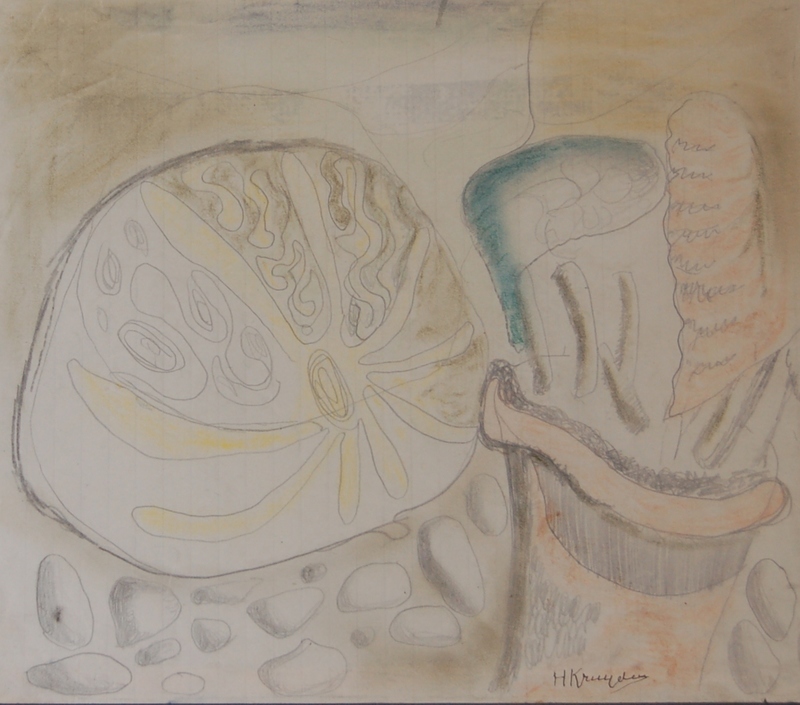 Herman KRUYDER - Drawing-Watercolor - Sea life