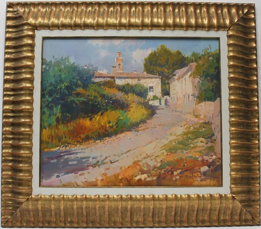 Francisco CALABUIG - Gemälde - Entrada al pueblo