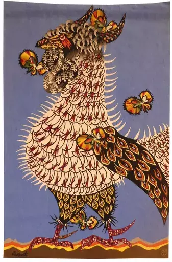 Jean LURÇAT - Tapestry - Coq papillon