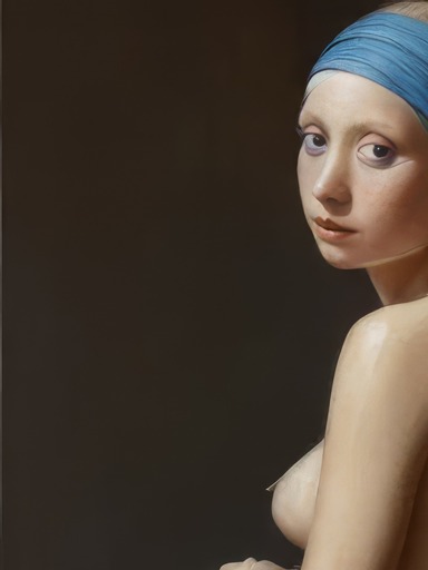 Jacob HITT - Gemälde - The Girl Without the Pearl Earring