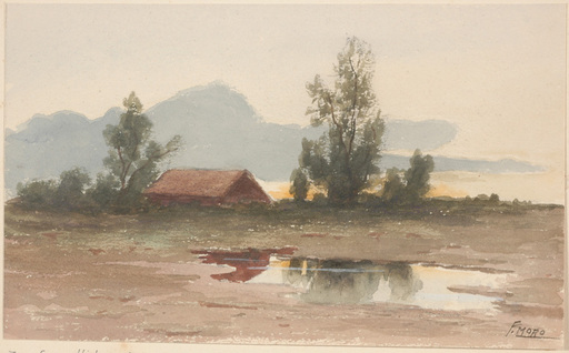 Franz MORO - Drawing-Watercolor - Franz Moro (1875-1961) "Landscape" watercolor, ca.1900