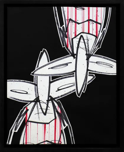 FUTURA 2000 - Zeichnung Aquarell - Untitled (Double Pointman)