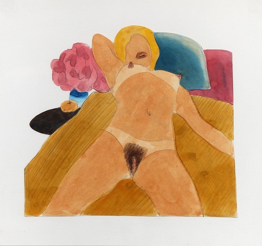 Tom WESSELMANN - Disegno Acquarello - Nude Drawing (for Erotic Nude)