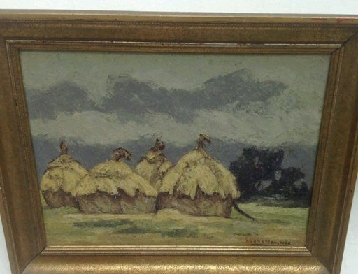 Auguste J.H. VAN STEENACKER - Pintura - Landschap 
