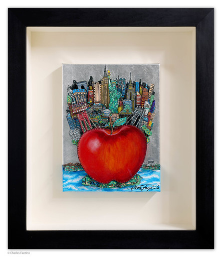 チャールズ・ファジーノ - 版画 - Red Apple on the water