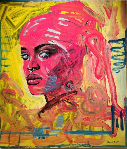 Peter KLASHORST - Pintura - het meisje met de parel