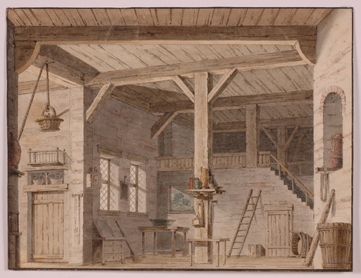 Andreas HARDTER - Drawing-Watercolor - "Stage Design" by Andreas Hardter, ca 1800 