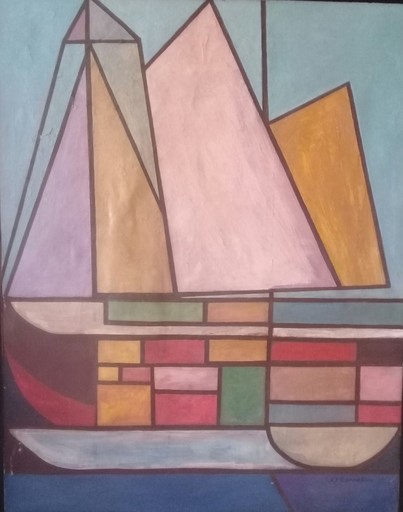 Omar CARREÑO - Painting - etapa de las embarcaciones