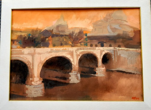 Ugo ATTARDI - Gemälde - paesaggio romano 
