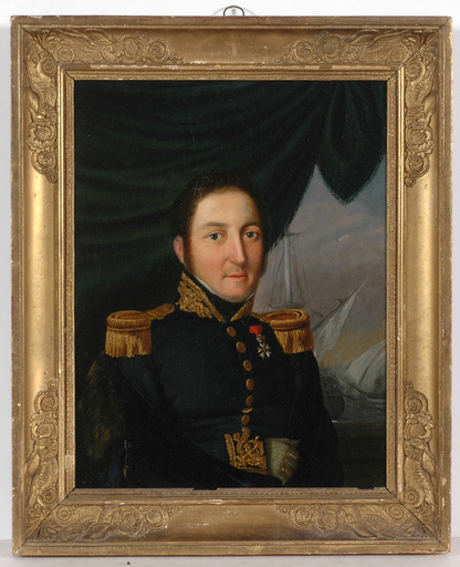 Emmanuel Joseph LAURET - Painting - "Portrait of a naval officer", oil on canvas