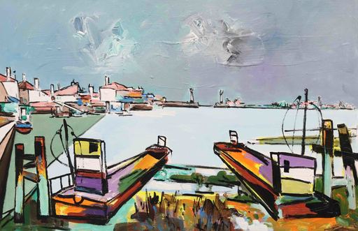 Claude VENARD - Painting - Le port