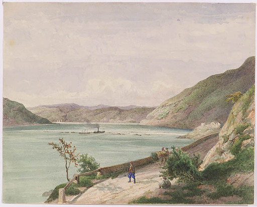 Franz SAGER - Dessin-Aquarelle - Franz Sager (b.1821), "At the Danube River"