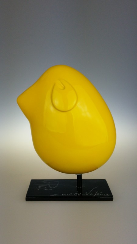 Valérie MARTY - Skulptur Volumen - Piaf jaune