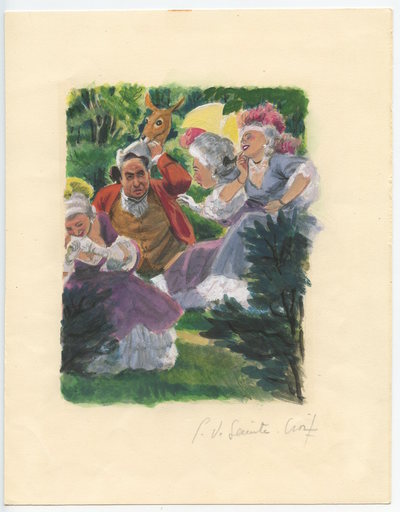 Suzanne DE SAINTE-CROIX - Drawing-Watercolor - DESSIN ÉROTIQUE GOUACHE AQUARELLE SIGNÉ HANDSIGNED DRAWING