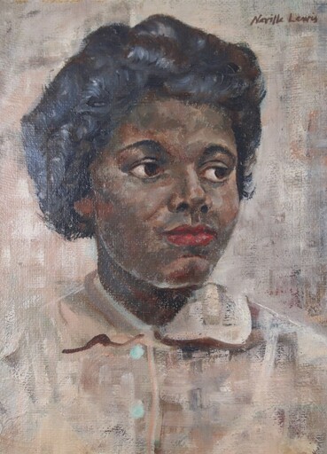 Neville LEWIS - Painting - Young black girl