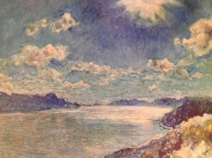 Arthur ILLIES - Peinture - Sonne über der Elbe