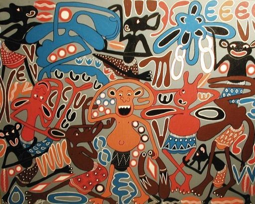 George LILANGA - Gemälde - Mamboya watu kazi