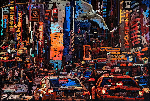 ZHAO Dewei - Gemälde - Urban Landscape Series - The Beginning Of The Lantern
